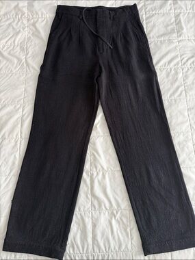 Black Relaxed Drawstring Pants